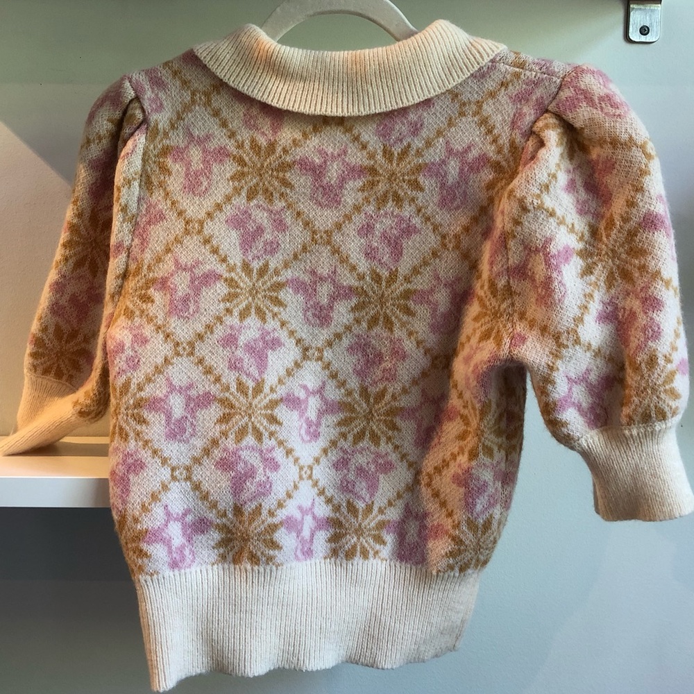 Cute Knit Short Sleeve Preppy Polo Sweater - Picture 3 of 7